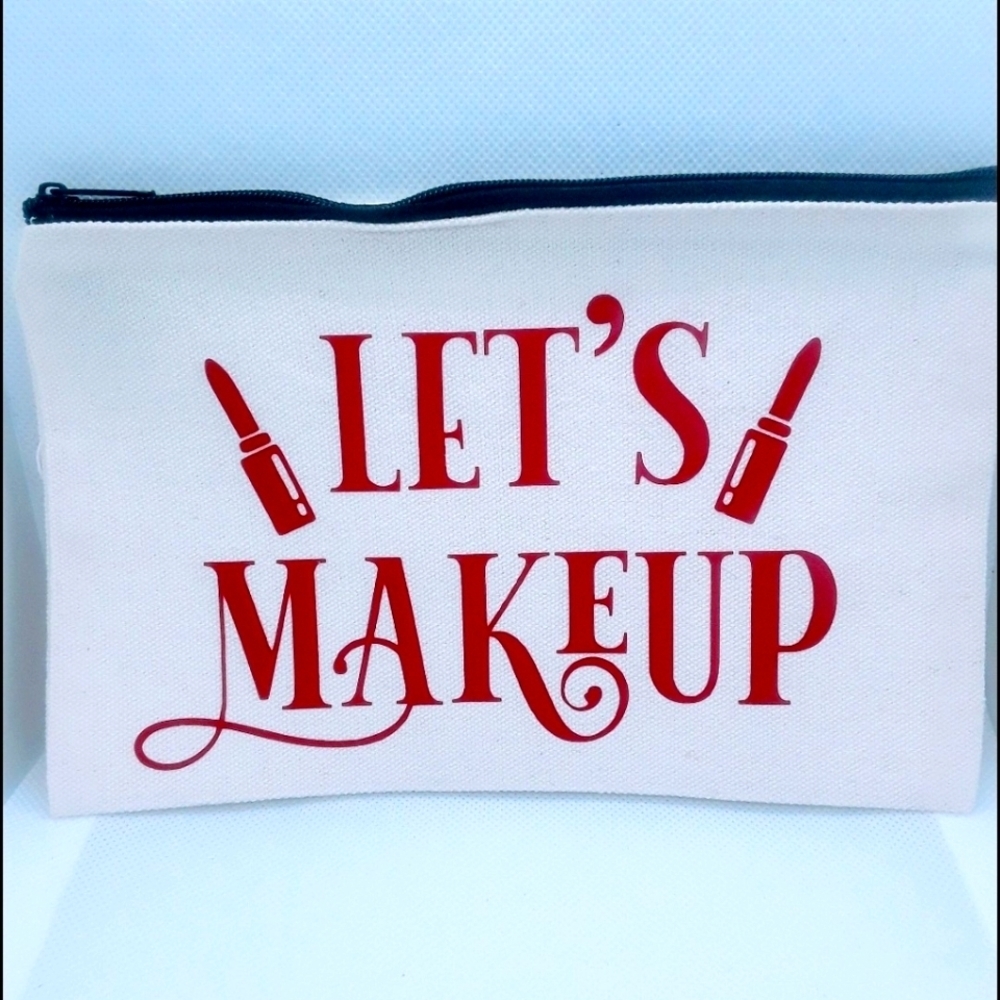 Let's Makeup Custom Canvas Makeup Bag